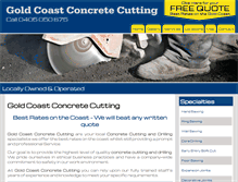 Tablet Screenshot of goldcoastconcretecutting.com.au